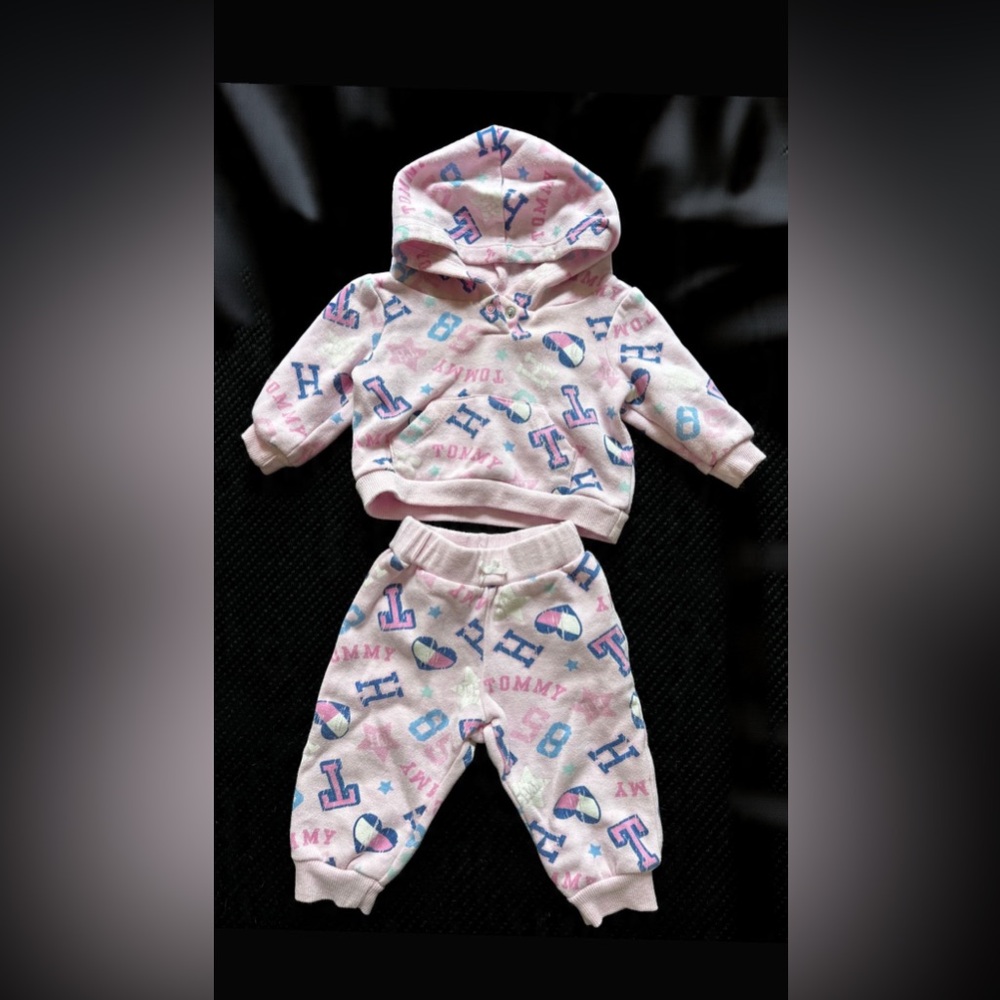 Tommy Hilfiger Kids Pink Logo Hoodie Set